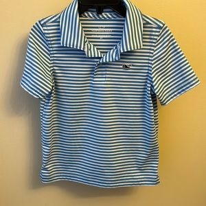 Vineyard vines blue and white striped collared shirt size 3 t